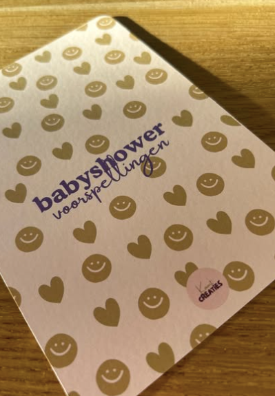 Invulkaarten babyshower