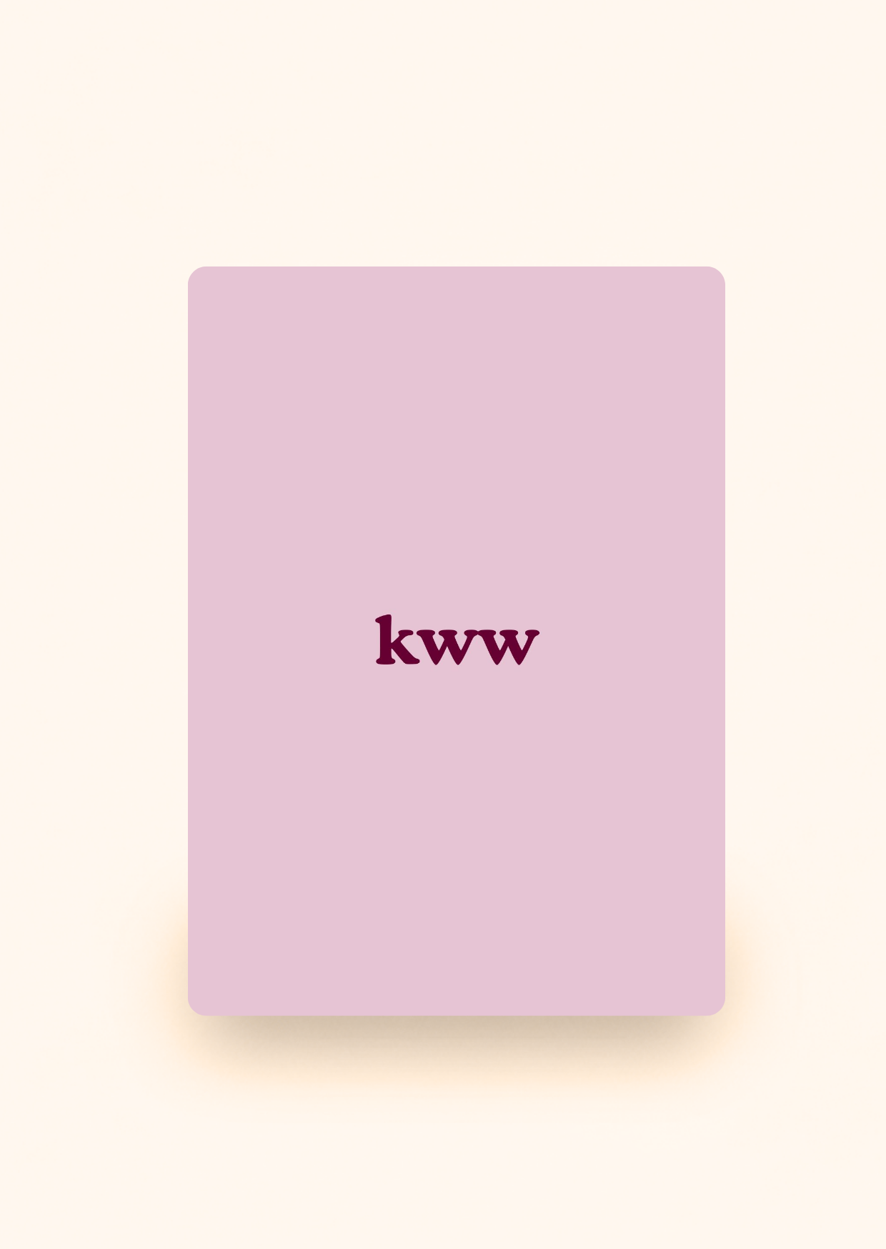 Wenskaart 'Kww' incl. kraftenvelop