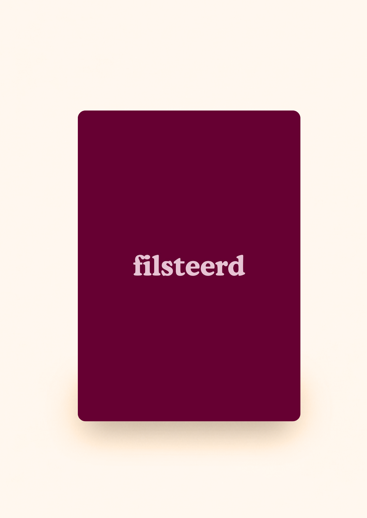 Wenskaart 'Filsteerd' incl. kraftenvelop