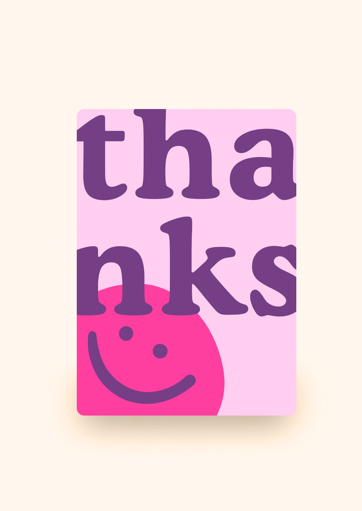 Wenskaart 'Thanks' incl. kraftenvelop