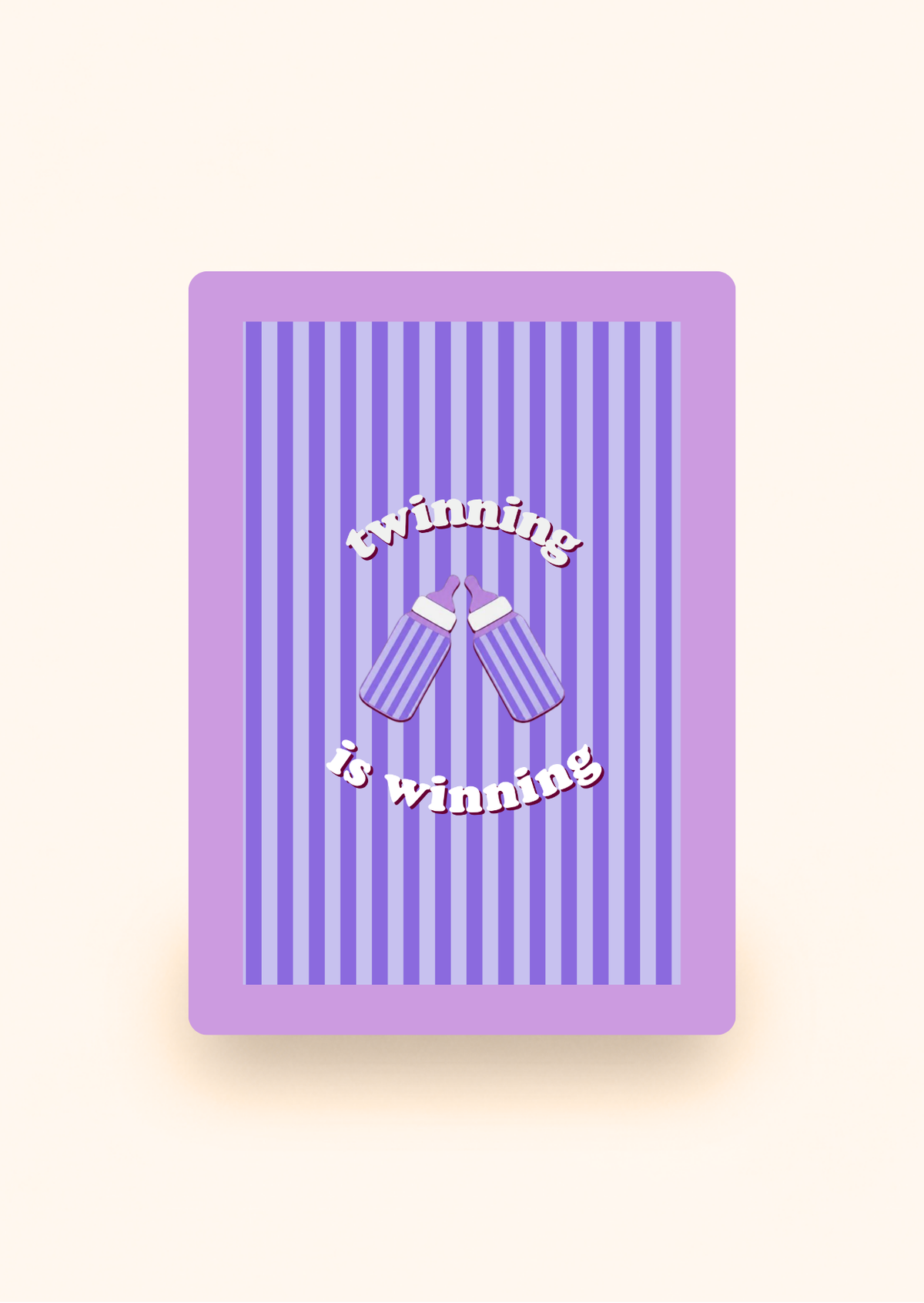 Wenskaart 'Twinning is winning' incl. kraftenvelop