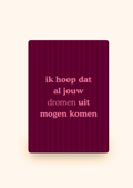 Wenskaart 'Dromen' incl. kraftenvelop