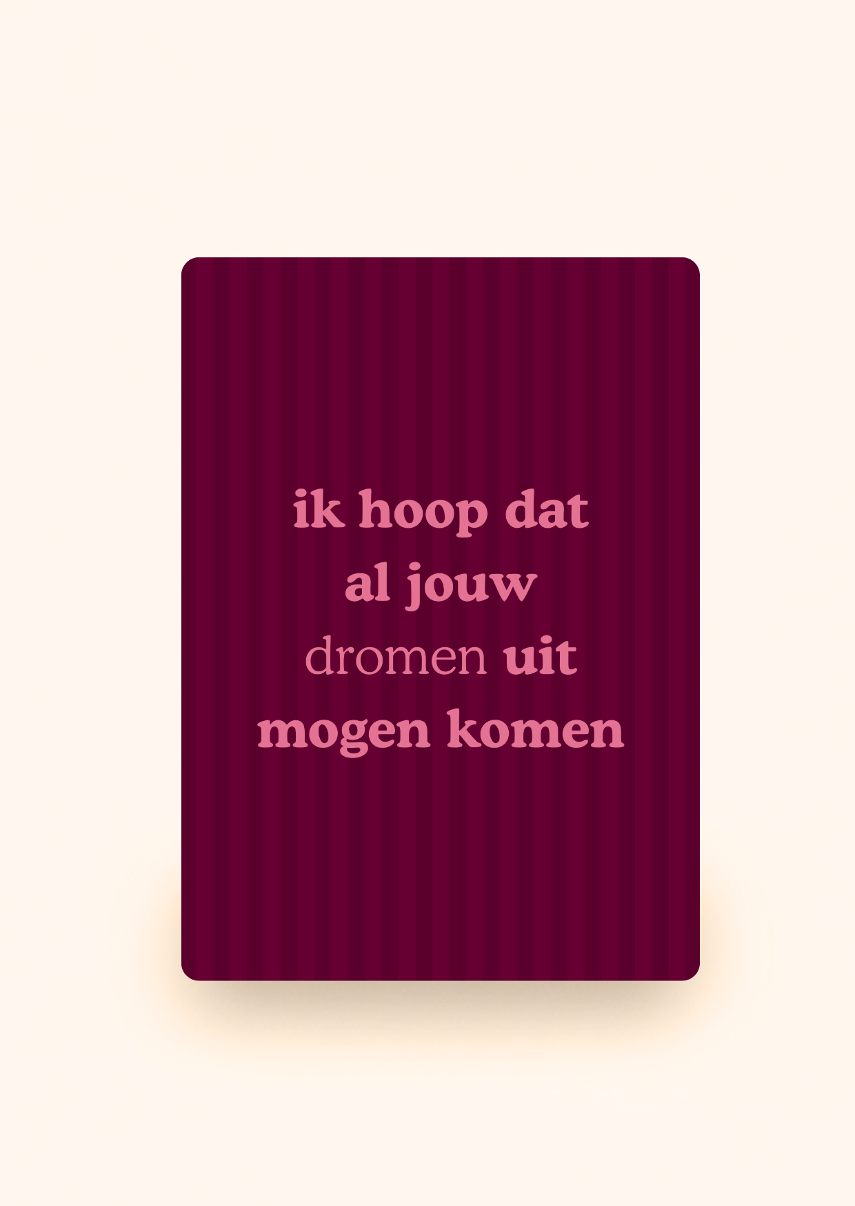 Wenskaart 'Dromen' incl. kraftenvelop