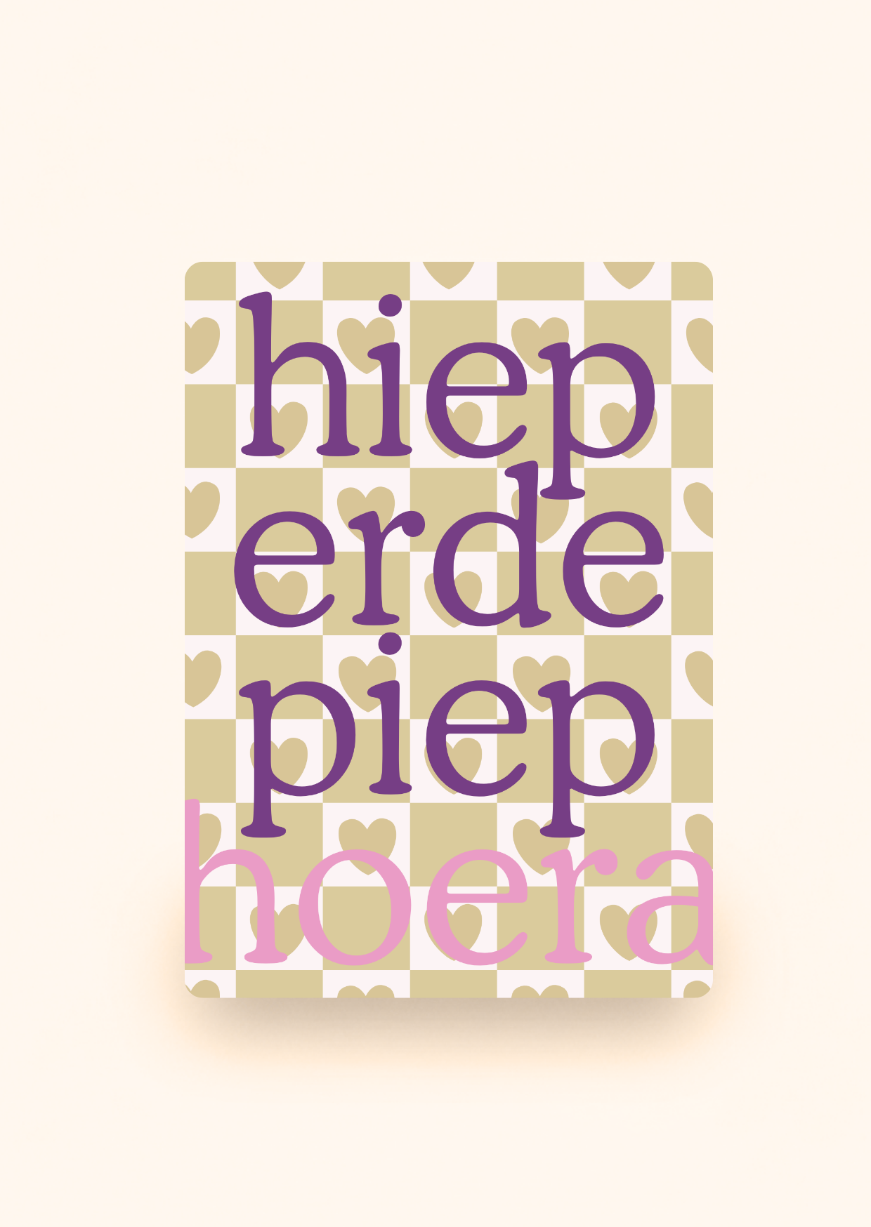 Wenskaart 'Hieperdepiep' incl. kraftenvelop