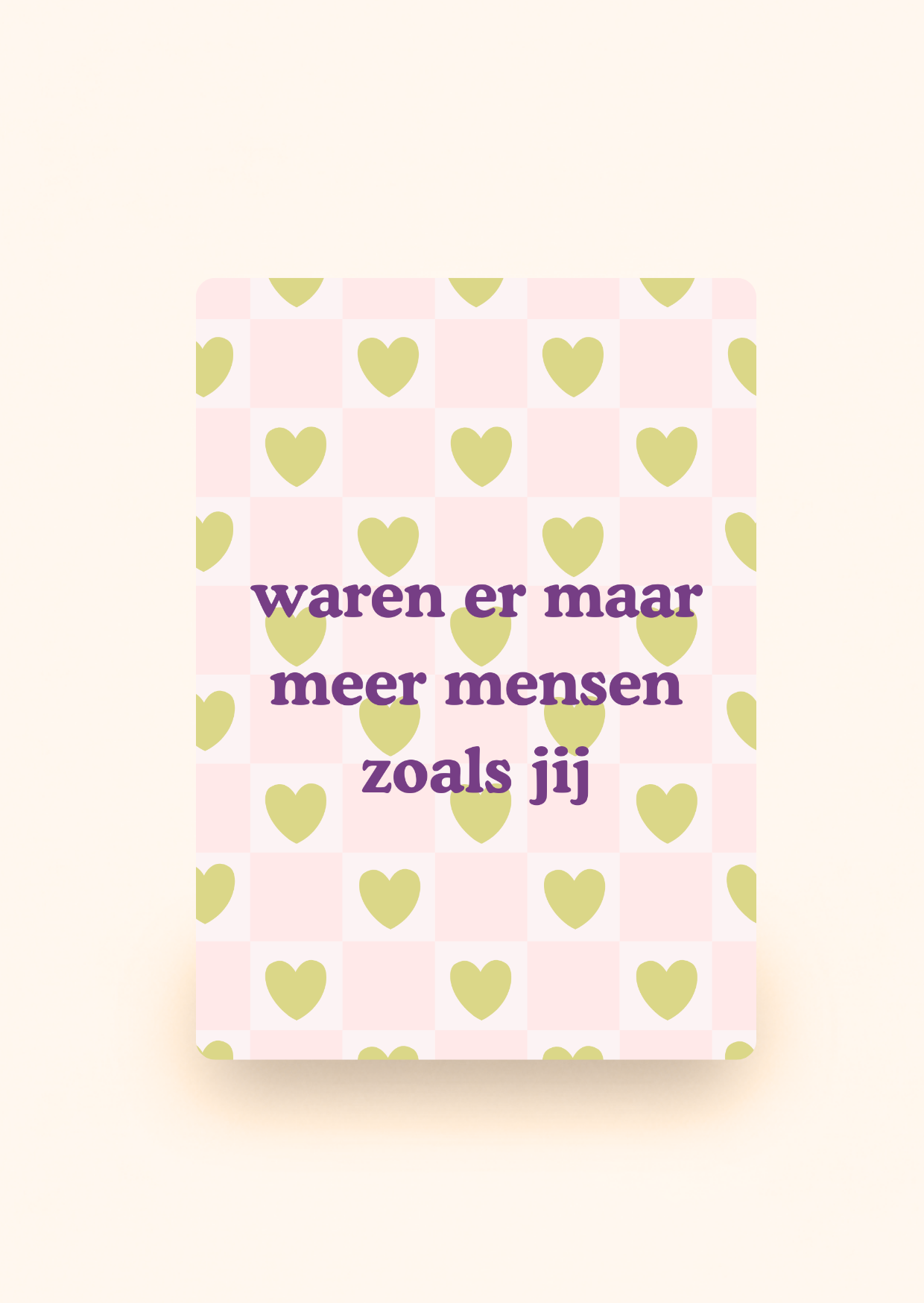 Wenskaart 'Waren er maar meer mensen zoals jij' incl. kraftenvelop