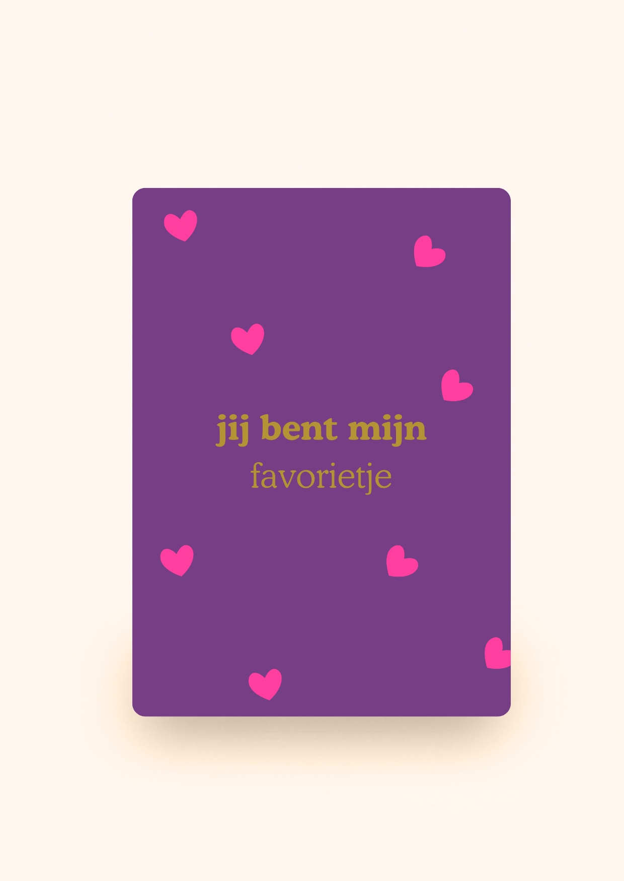 Wenskaart 'Jij bent mijn favorietje' incl. kraftenvelop