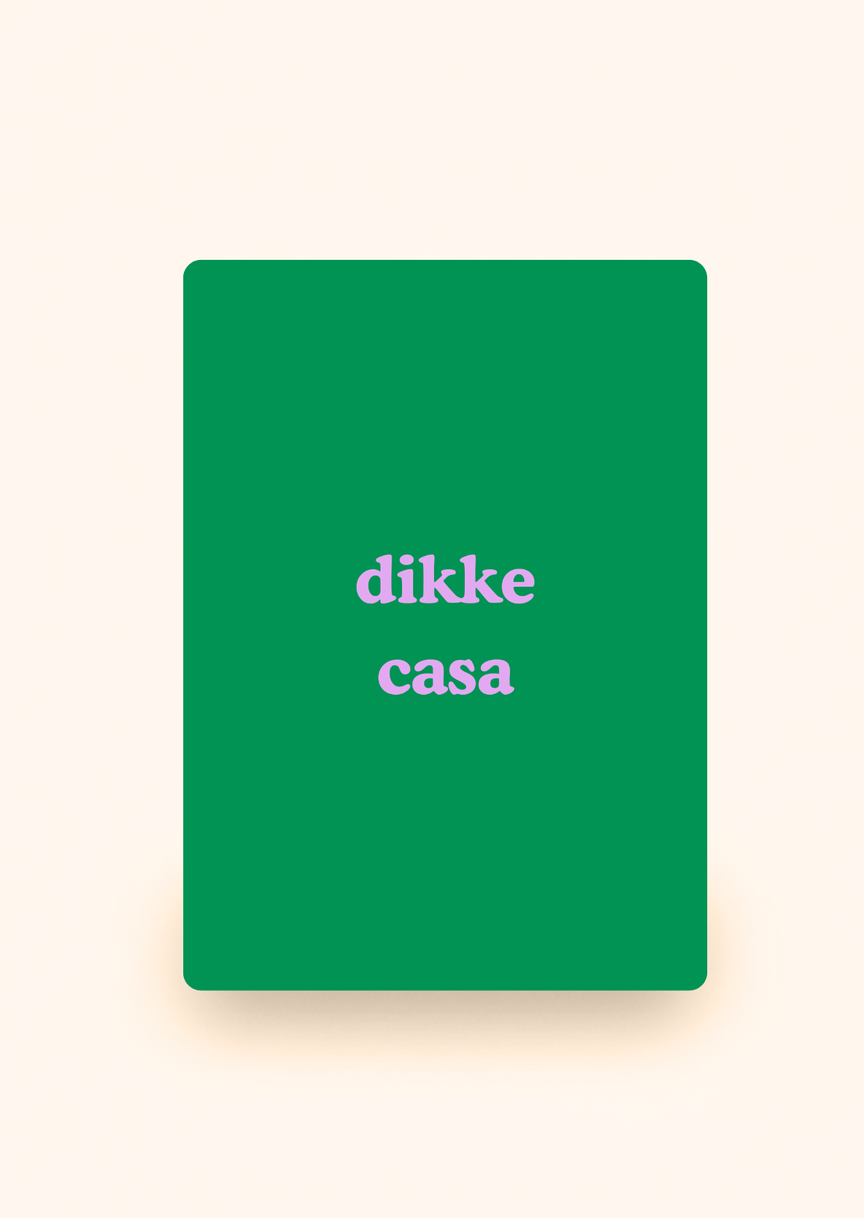 Wenskaart 'Dikke casa' incl. kraftenvelop
