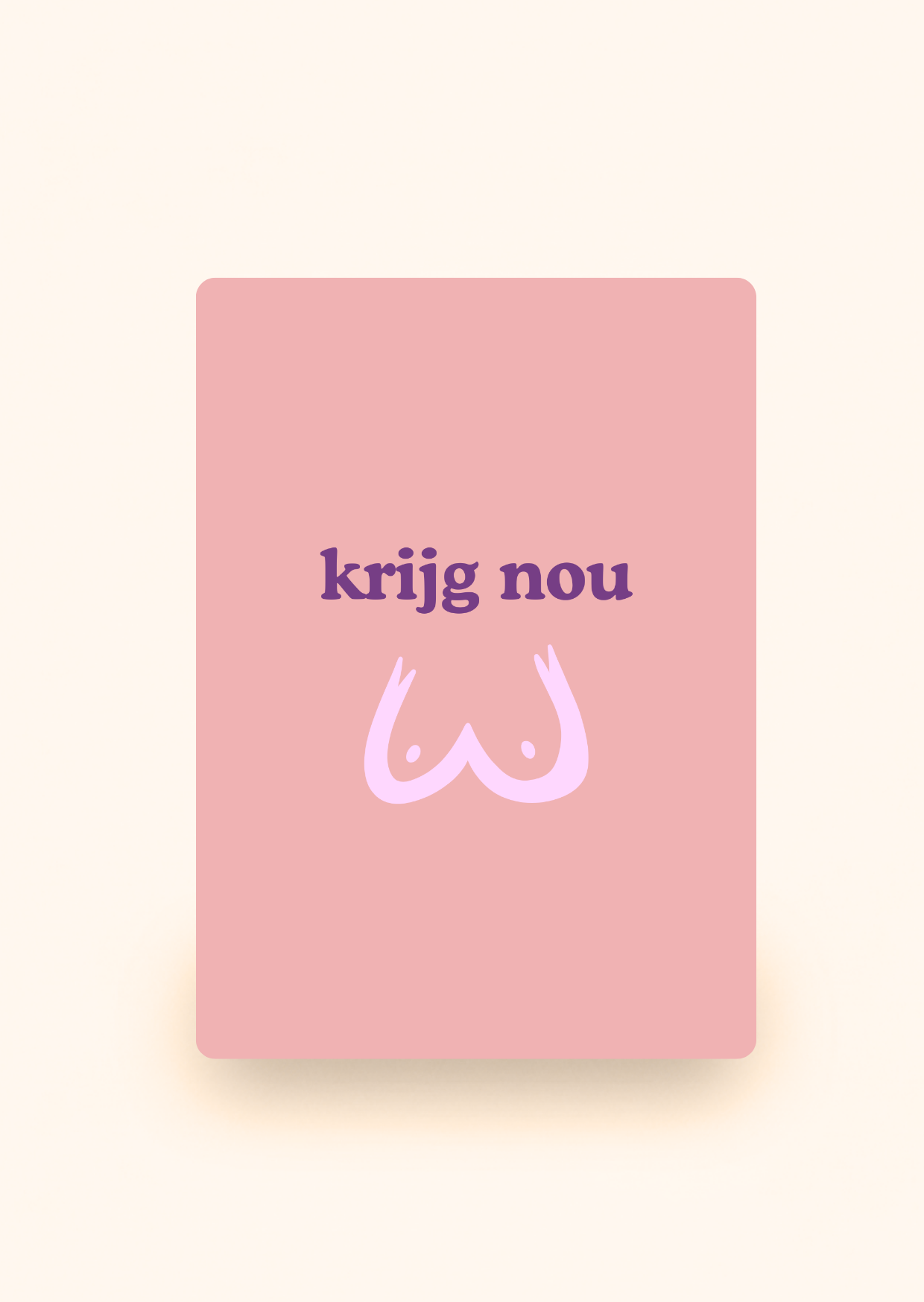 Wenskaart 'Krijg nou tieten' incl. kraftenvelop