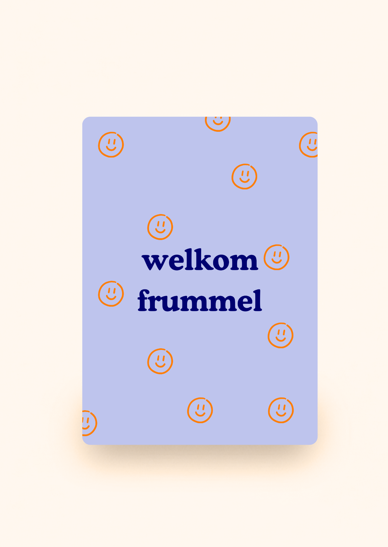 Wenskaart 'Welkom frummel' incl. kraftenvelop