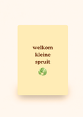Wenskaart 'Welkom kleine spruit' incl. kraftenvelop