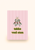 Wenskaart 'Takke veel eten' incl. kraftenvelop