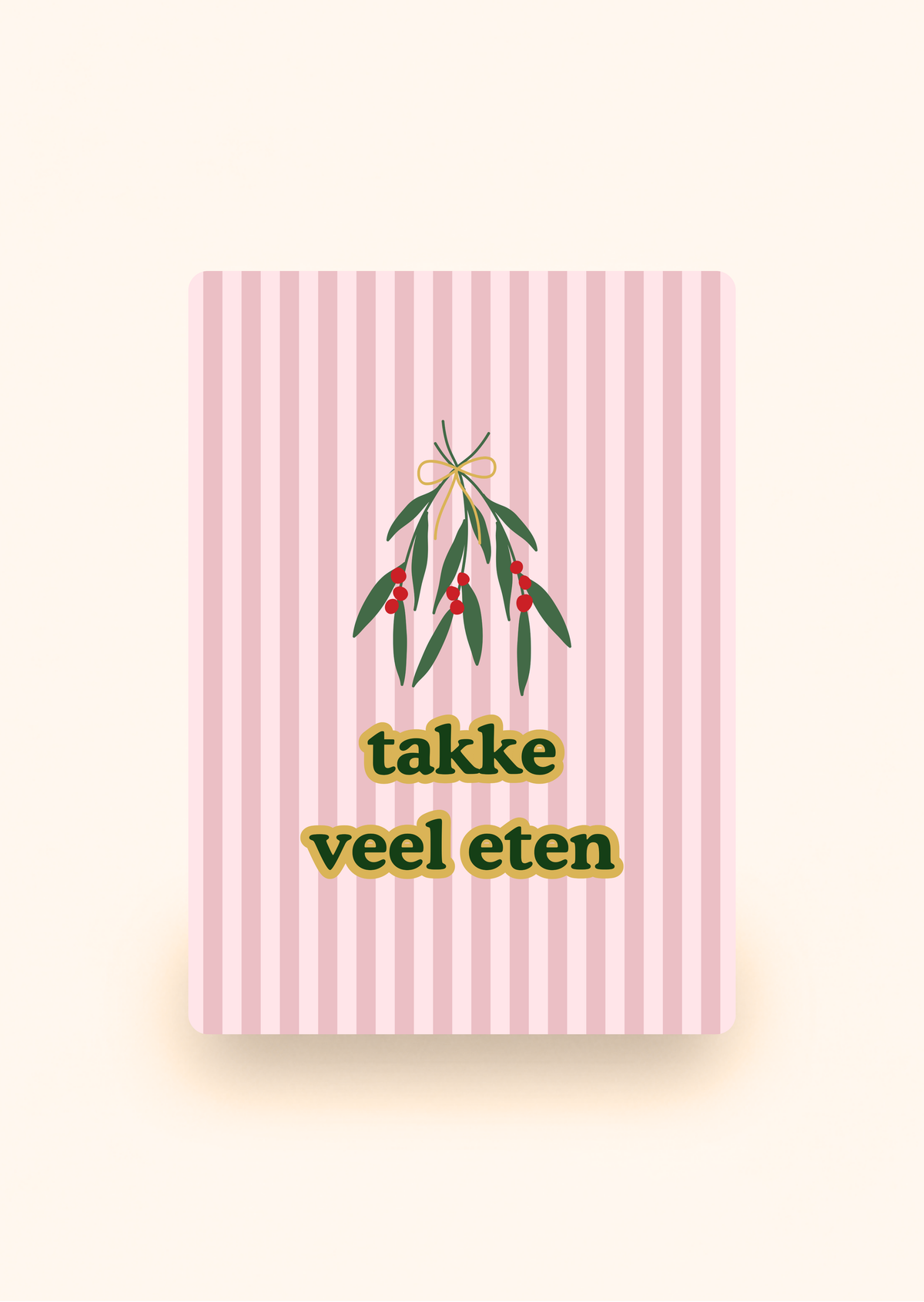 Wenskaart 'Takke veel eten' incl. kraftenvelop