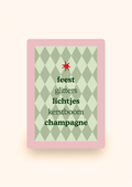 Wenskaart 'Feest, glitters, lichtjes' incl. kraftenvelop