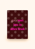 Wenskaart 'Gourmet jou is alles leuk' incl. kraftenvelop