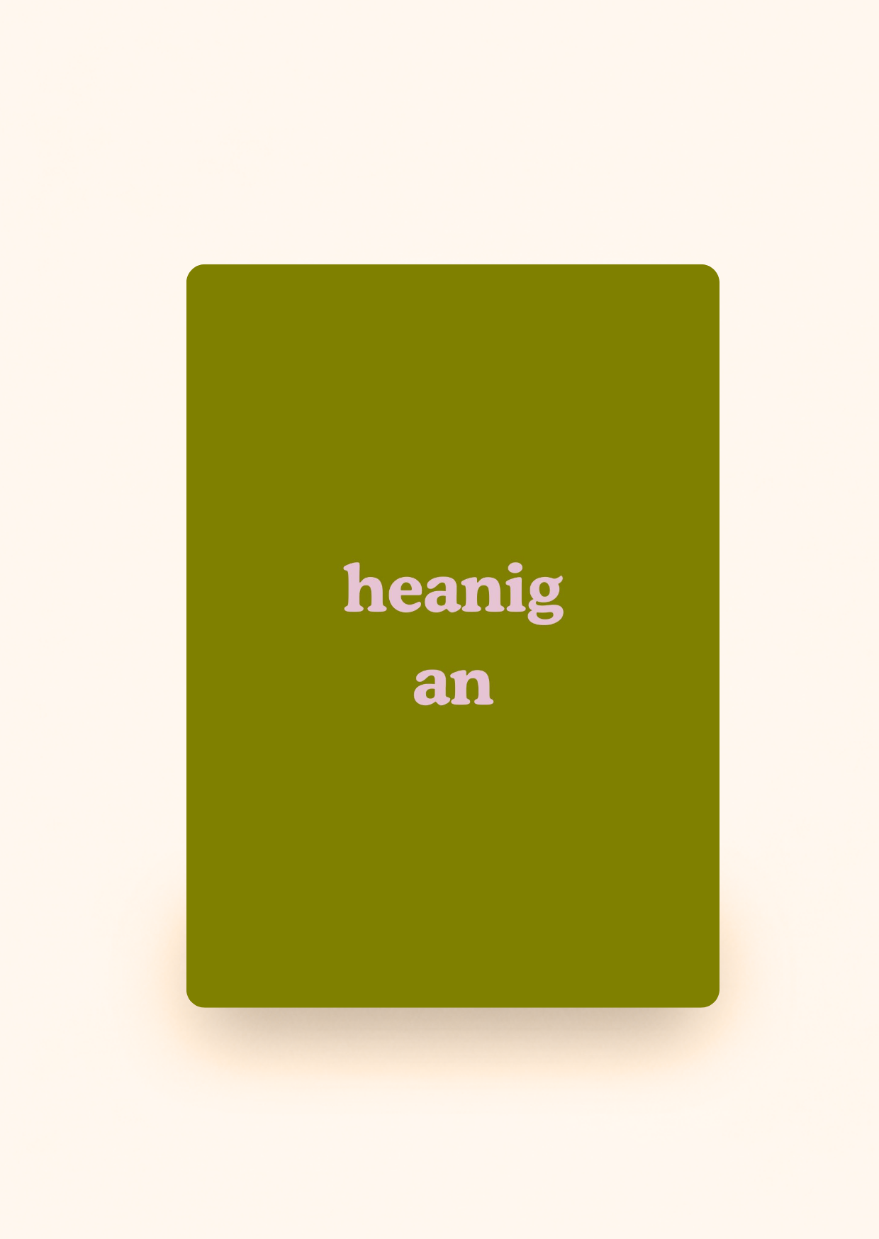 Wenskaart 'Heanig an' incl. kraftenvelop