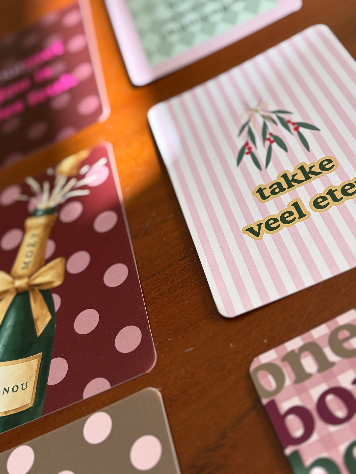 Wenskaartenset Feestdagen | Kerst & Oud en Nieuw | 8 stuks incl. kraftenveloppen