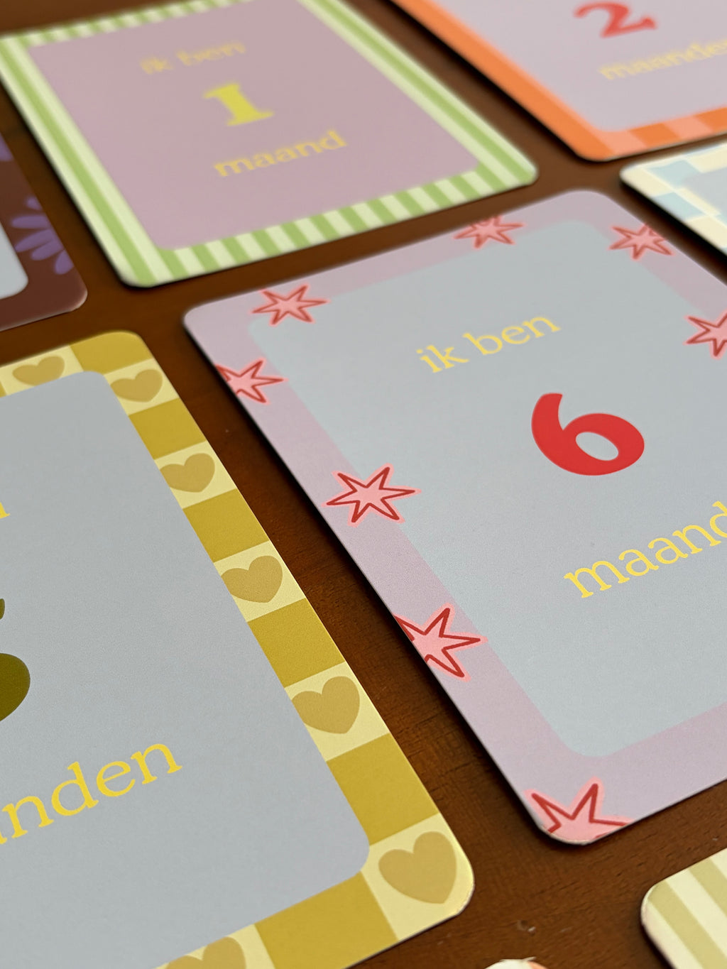 Mijlpaalkaarten baby | Maanden | 14 kaarten | Incl. opbergzakje