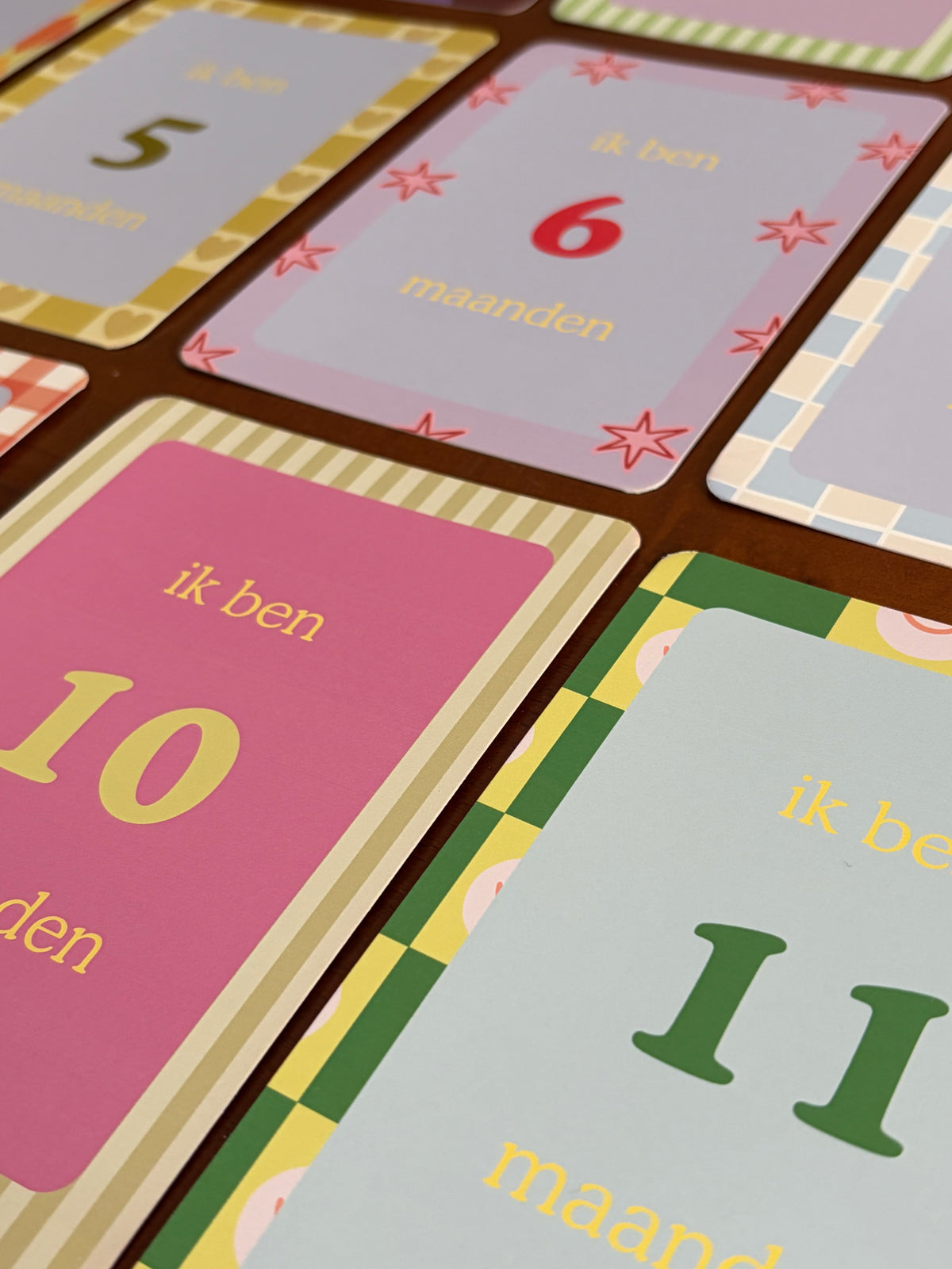 Mijlpaalkaarten baby | Maanden | 14 kaarten | Incl. opbergzakje