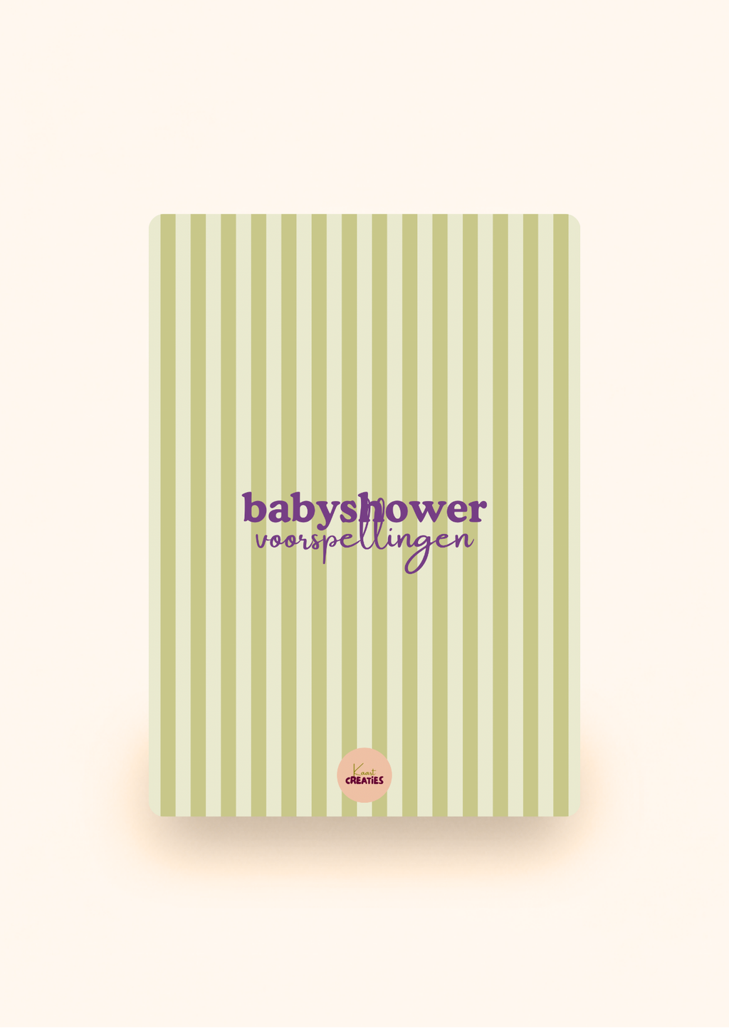 Babyshower invulkaarten groen incl. kraftenvelop