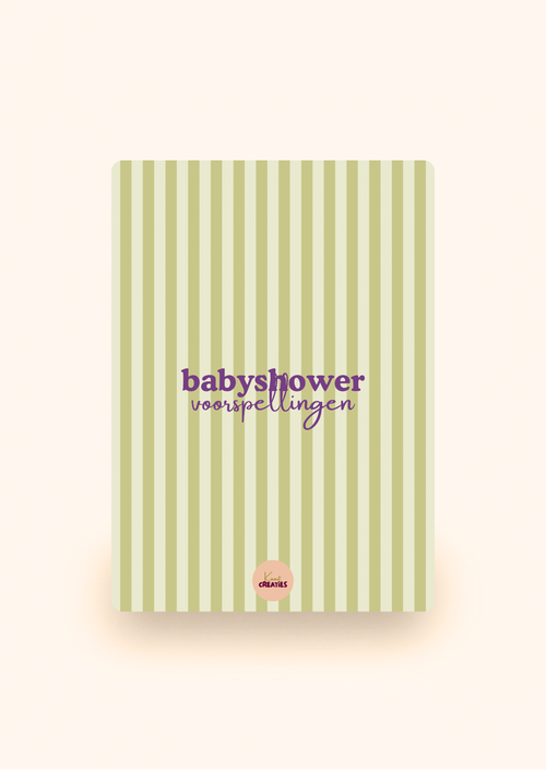 Invulkaarten voor een babyshower groen jongen 