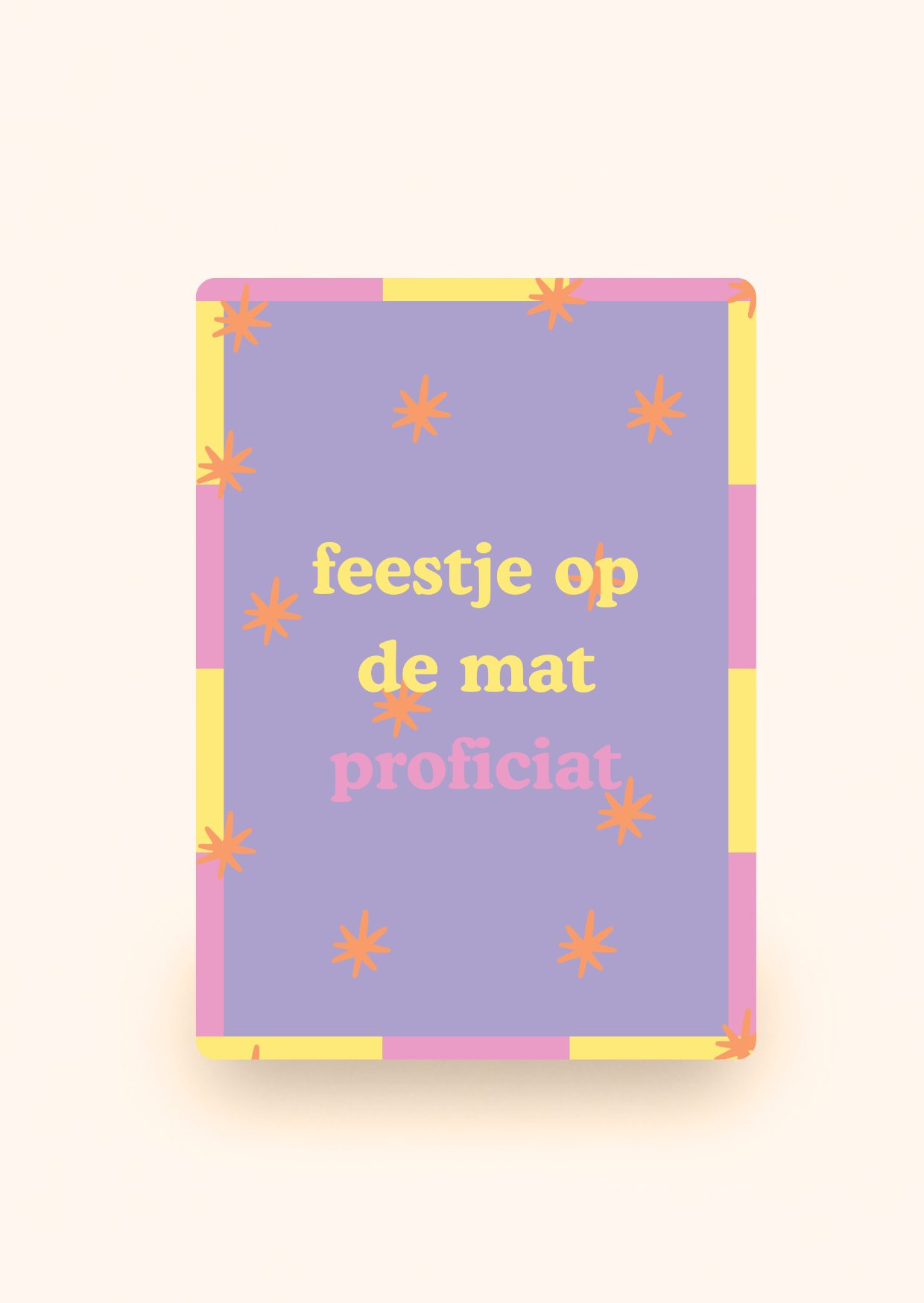 Wenskaart 'Feestje op de mat' incl. kraftenvelop
