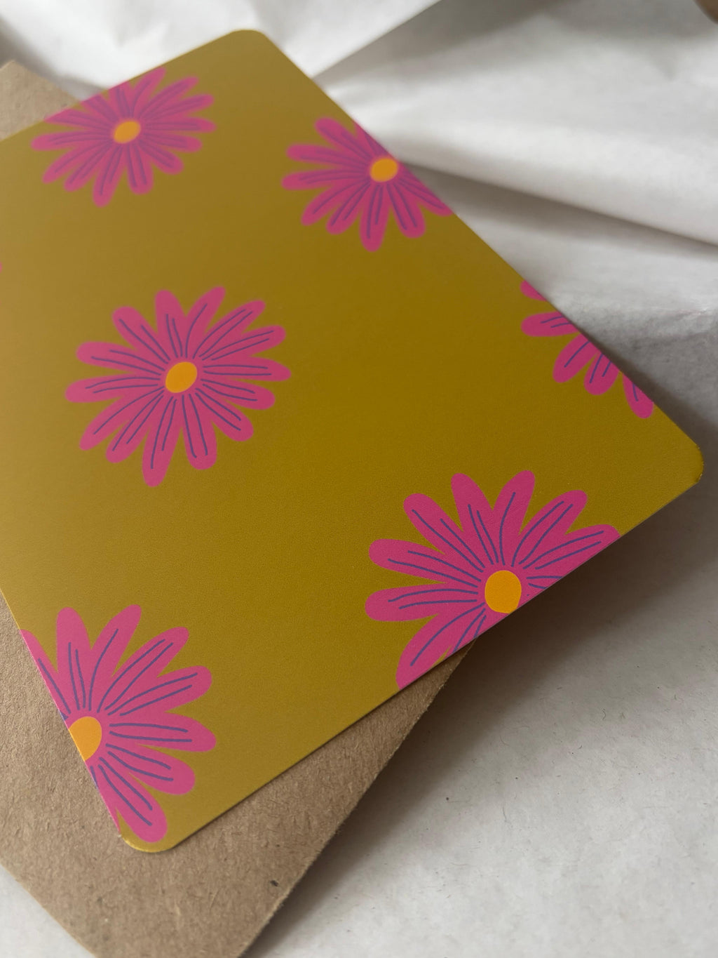 Wenskaart 'Bloemen' incl. kraftenvelop